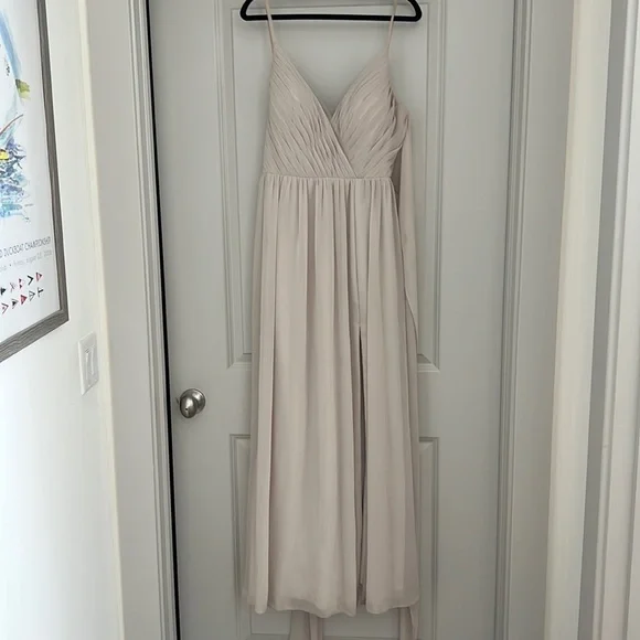 3 quarter length bridesmaid dresses Three-Quarter Sleeve Floral Lace Wedding Dress Champagne main image 0